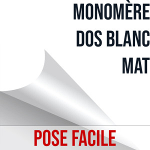 Vinyle Monomère Repositionnable Blanc Mat Pose Facile