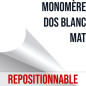 Vinyle Monomère Repositionnable Blanc Mat