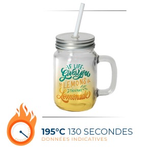 Mason Jar en verre sublimable | Lot de 36 unités