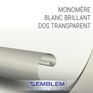 Vinyle Monomère Blanc Brillant Colle Transparente