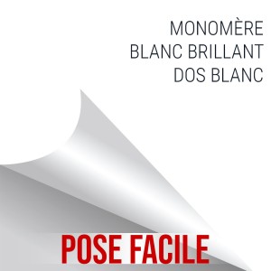 Vinyle Monomère Repositionnable Blanc Brillant Pose Facile