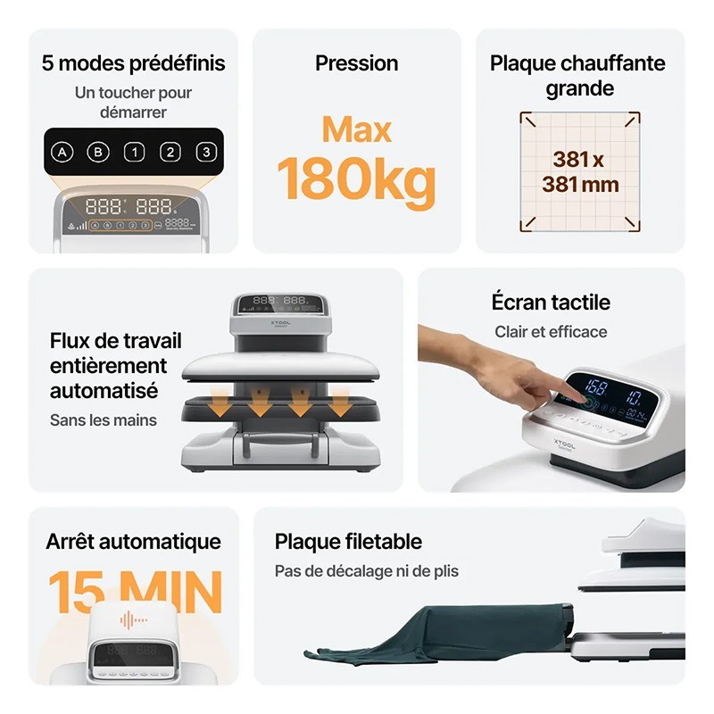Presse automatique XTool HP2 | 38 x 38 cm Presse automatique XTool HP2 | 38 x 38 cm