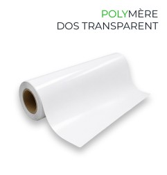 Vinyle Polymère Blanc Brillant Colle Transparente