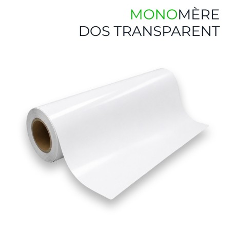 Vinyle Monomère Blanc Brillant Colle Transparente