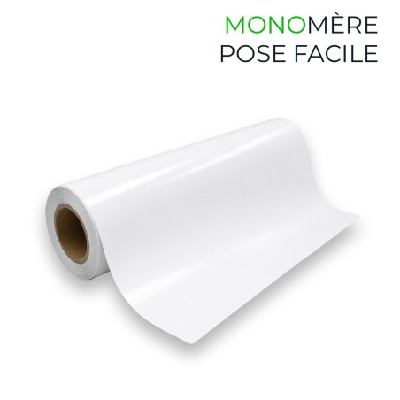 Vinyle Monomère | Blanc Brillant | Removable | Pose Facile [Prix|Moins cher] Achat & Devis, disponible !