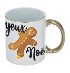 Mug Blanc | Anse et contour OR | Lot de 36 unités