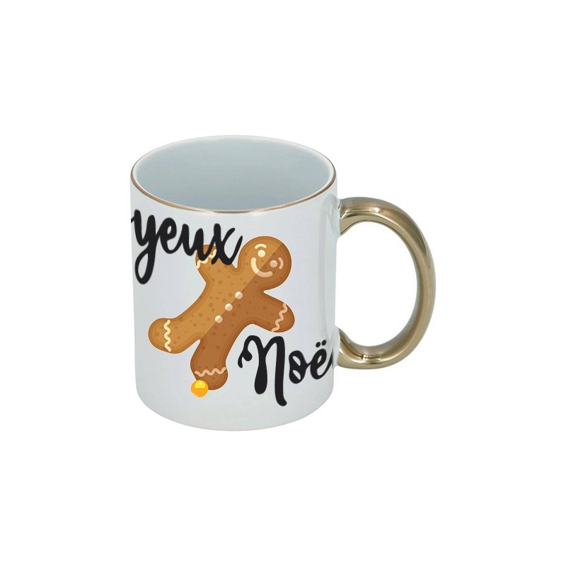 Mug Blanc | Anse et contour OR | Lot de 36 unités Mug Blanc | Anse et contour OR | Lot de 36 unités