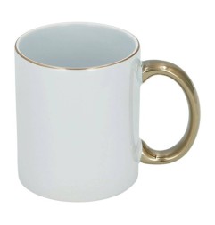 Mug Blanc | Anse et contour OR | Lot de 36 unités