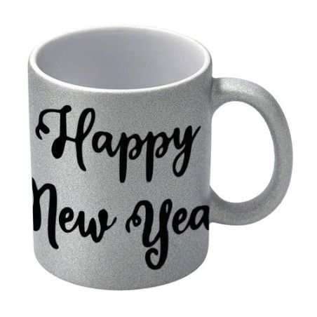 Mug paillettes | Argent | Lot de 36 unités