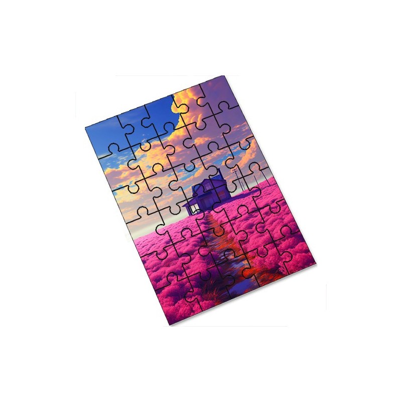 Puzzle de 30 pièces en bois | 17,5 x 25 cm | Lot de 10 puzzles