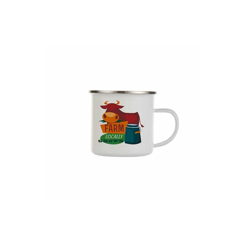 Mugs émaillés blancs sublimables | 48 pièces