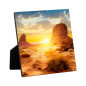 Cadre photo carré ChromaLuxe® avec chevalet | Bois HB | 15,24 x 15,24 cm