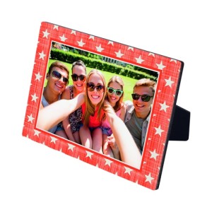 Cadre photo rectangle ChromaLuxe® avec chevalet | Bois HB | 13 x 18 cm