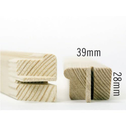 Baguettes à châssis 39 x 28 mm x 80 cm